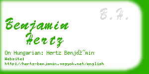 benjamin hertz business card